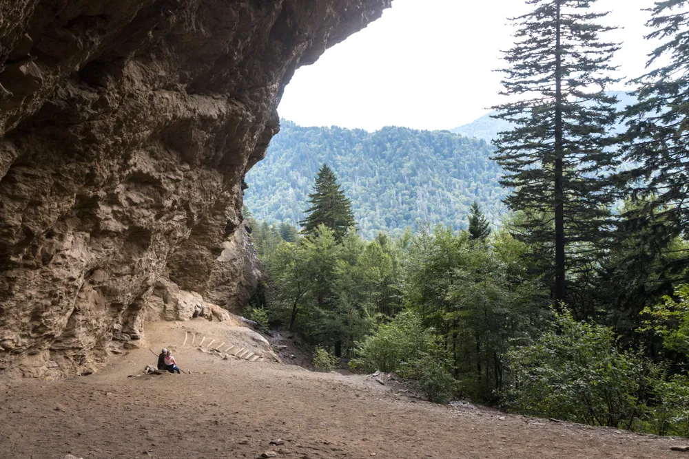 Alum Cave is one of the best places to go hiking in the Great Smoky Mountains