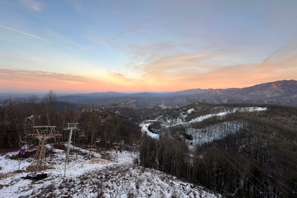 winter view at ober mountain