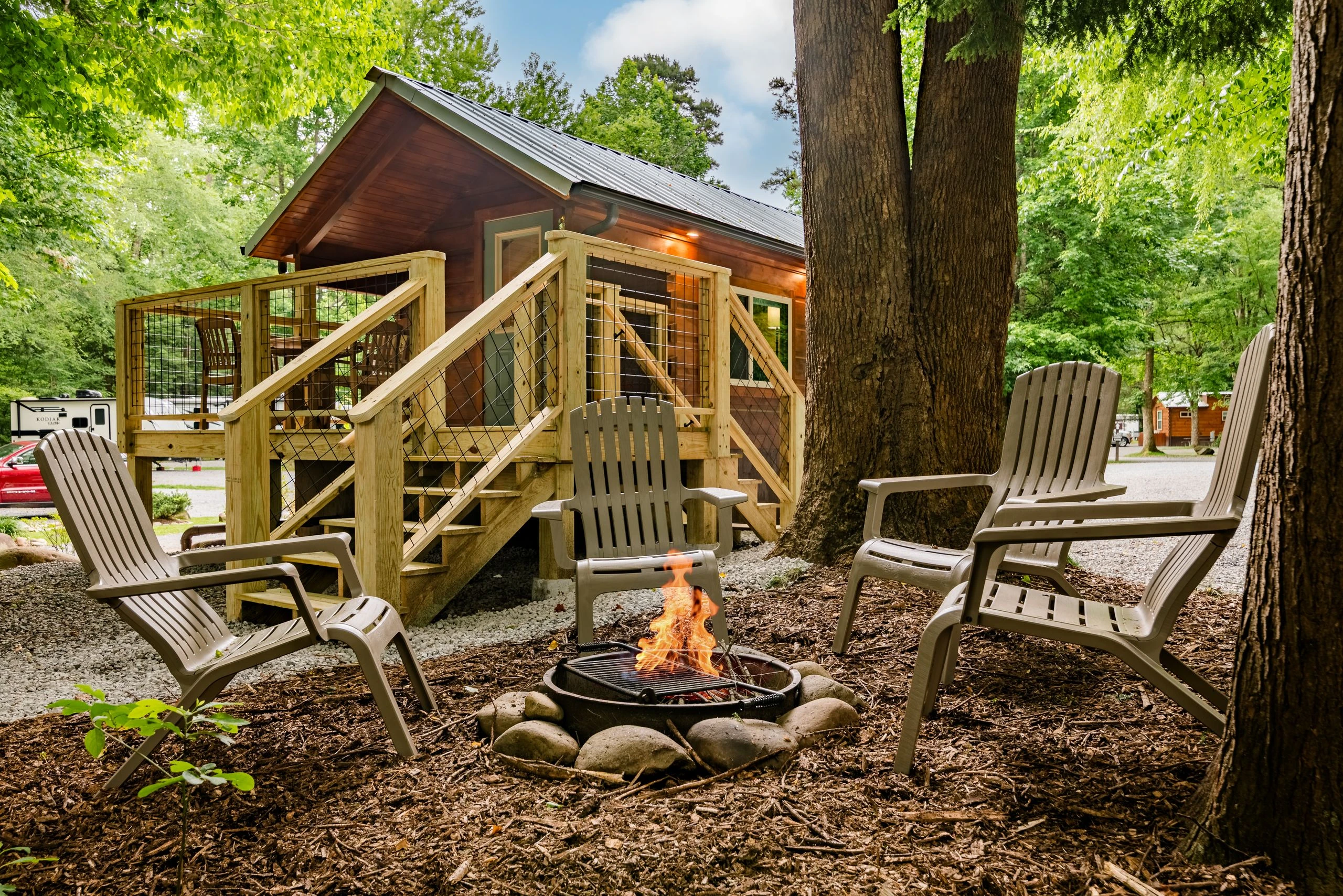 Camping cabin at Greenbrier Campground