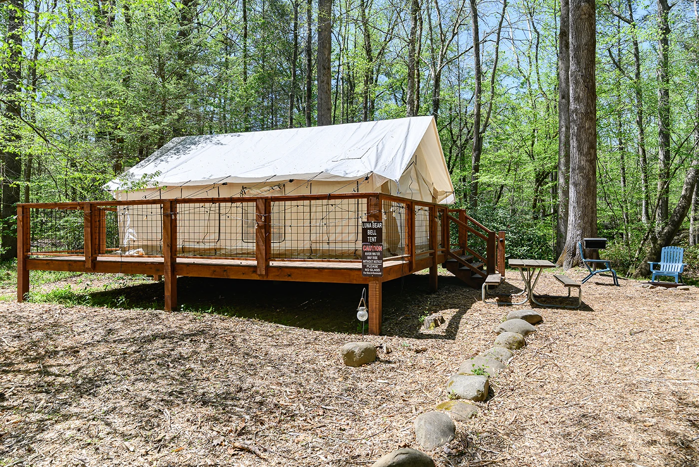 Bell tent at Greenbrier Campground