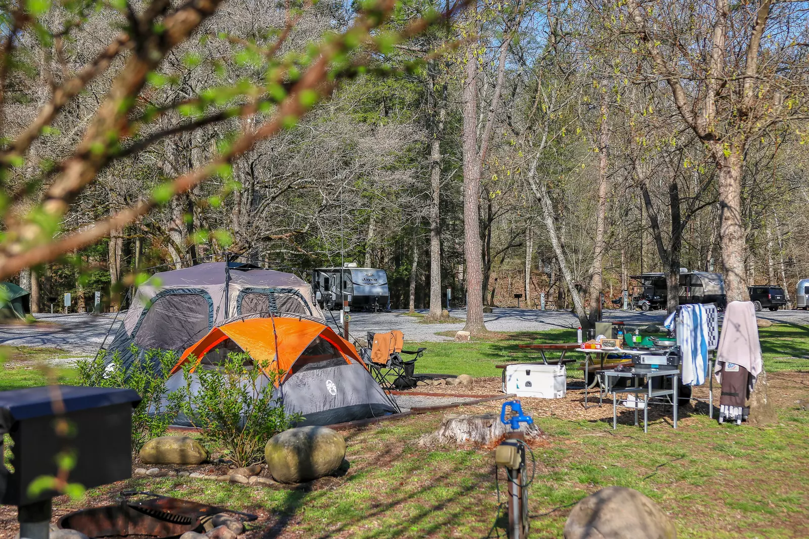 Tent camping at Greenbrier Campground