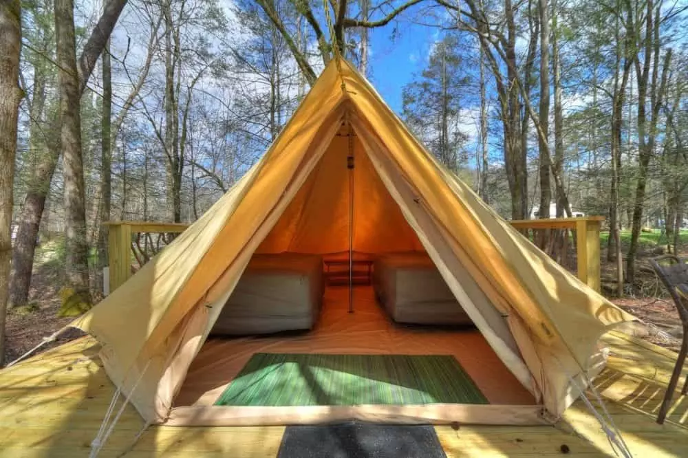 Bell tent at Greenbrier Campground