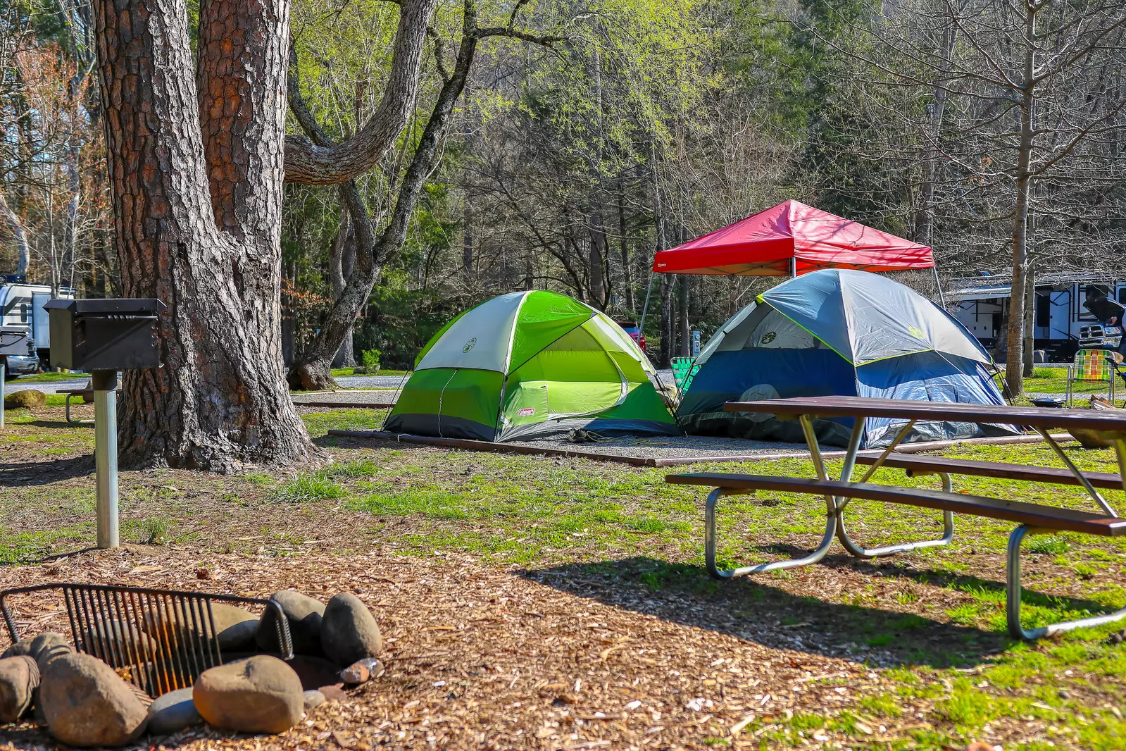 Tent camping at Greenbrier Campground