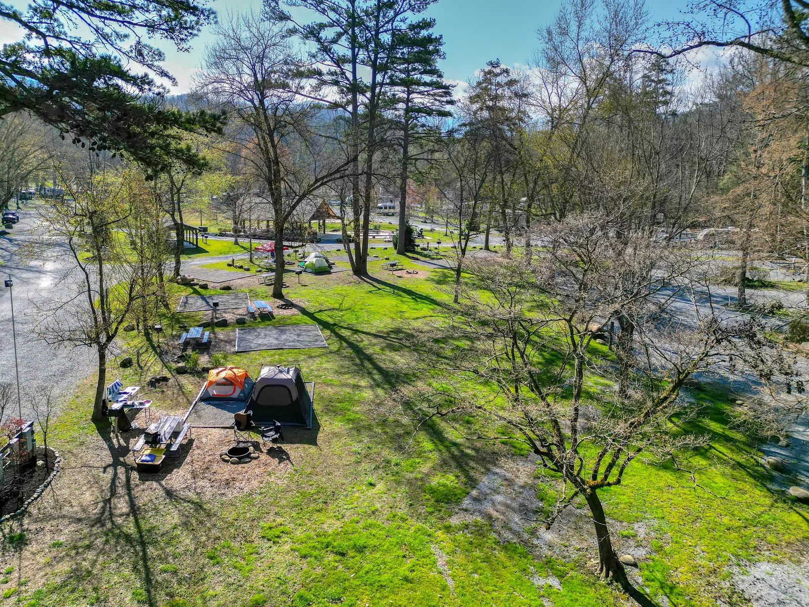 Tent camping at Greenbrier Campground