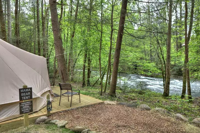 Bell tent at Greenbrier Campground
