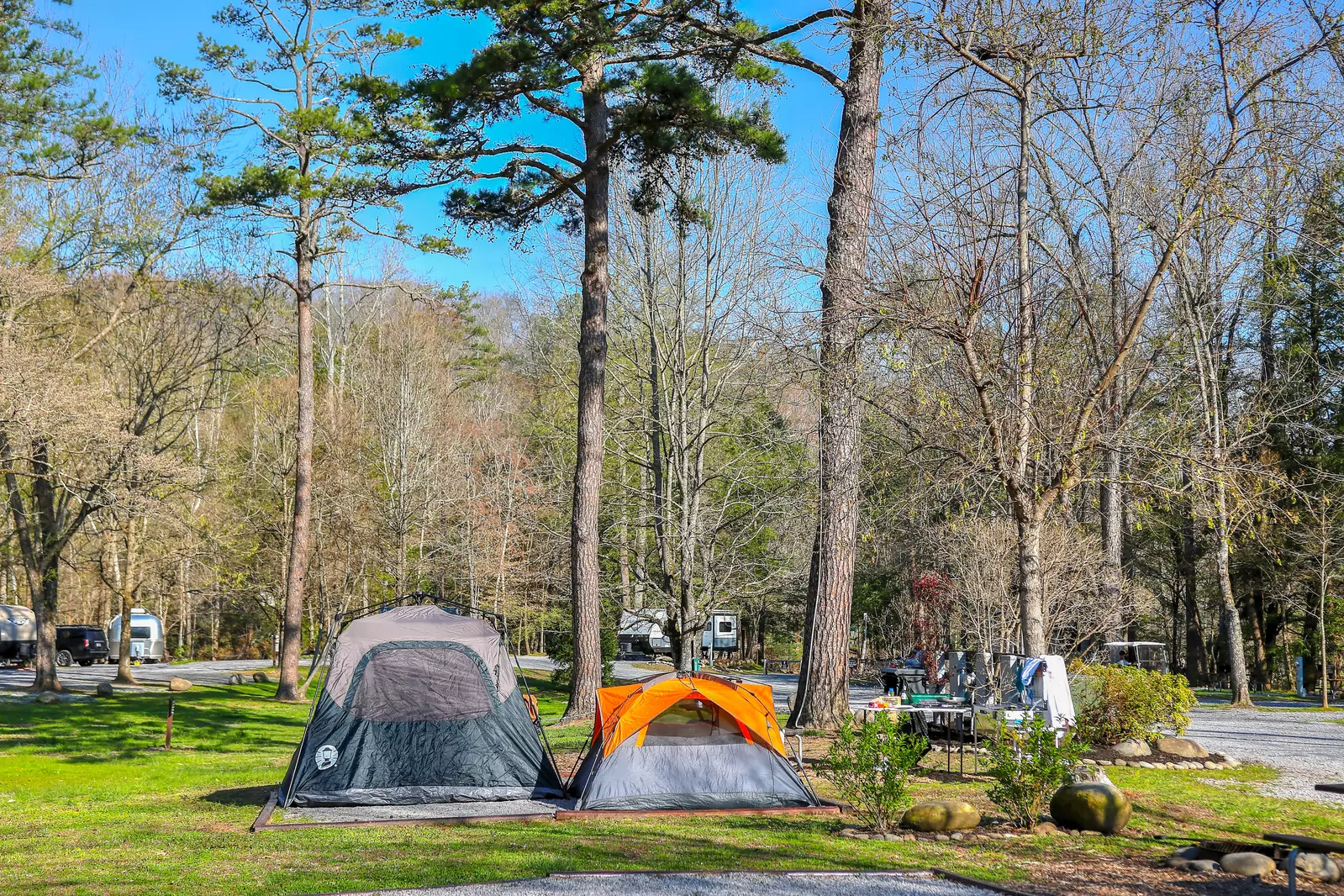 Tent camping at Greenbrier Campground
