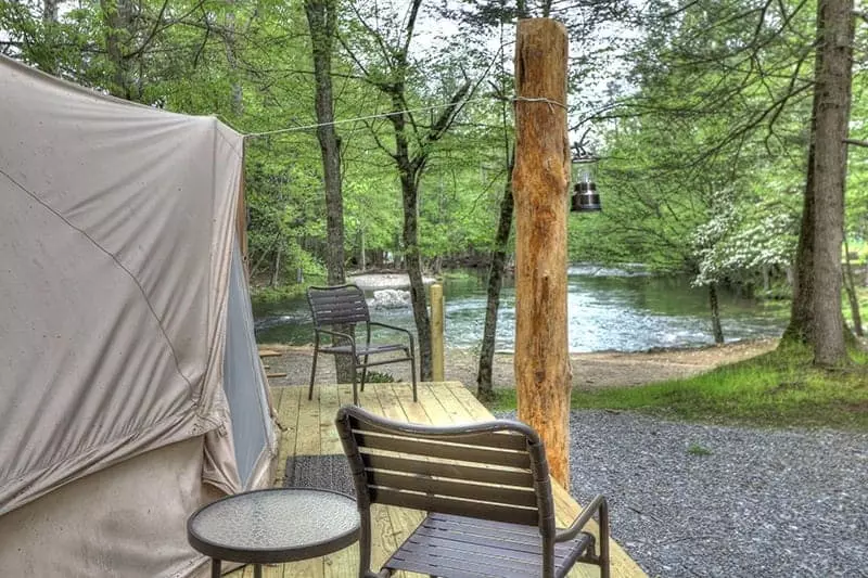 Bell tent at Greenbrier Campground