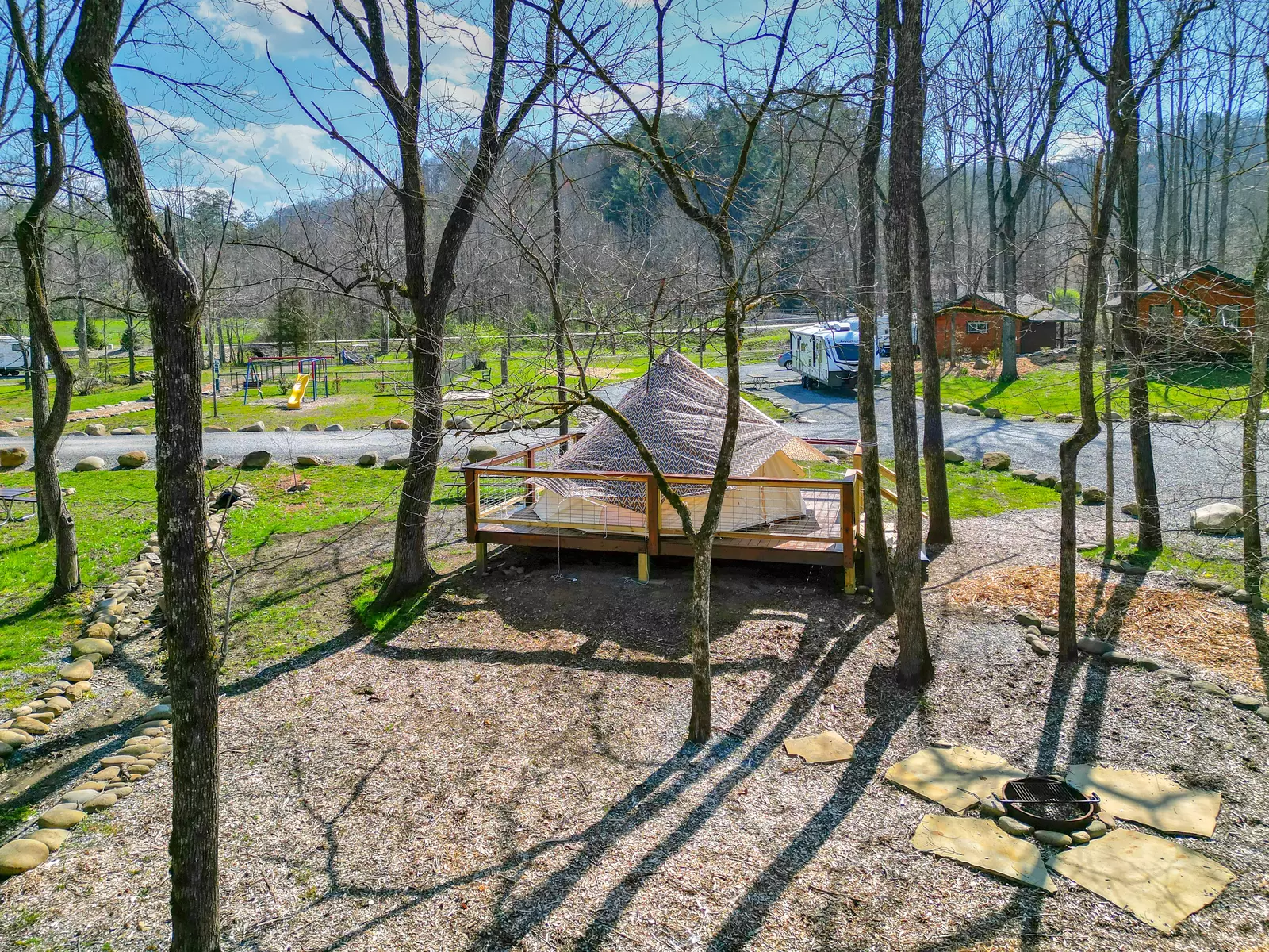 Bell tent at Greenbrier Campground