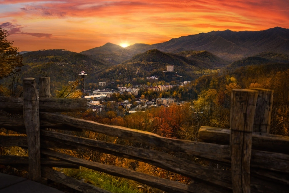 gatlinburg scenic overlook sunrise