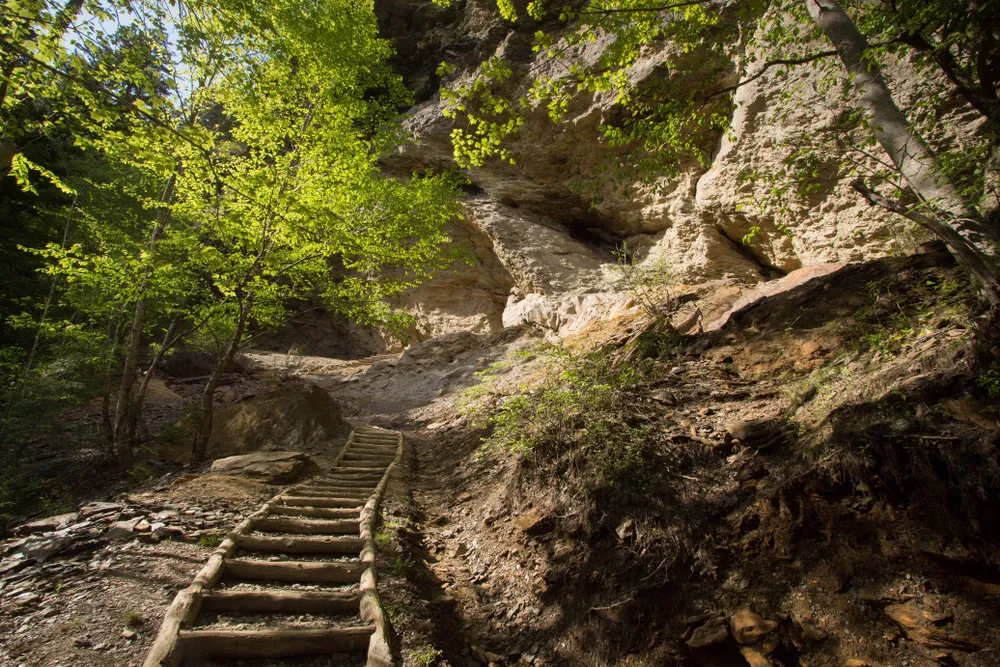 alum cave trail is a great hike when camping in the smokies