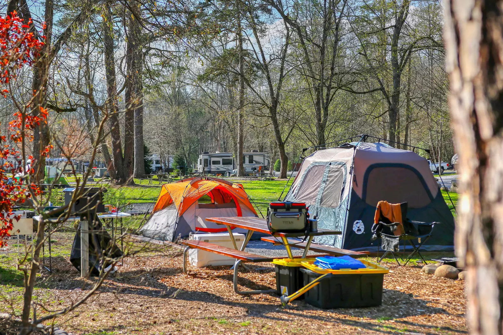 Tent camping at Greenbrier Campground