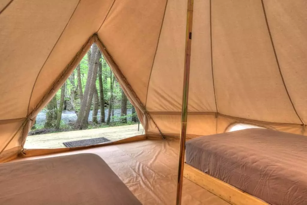 Bell tent at Greenbrier Campground