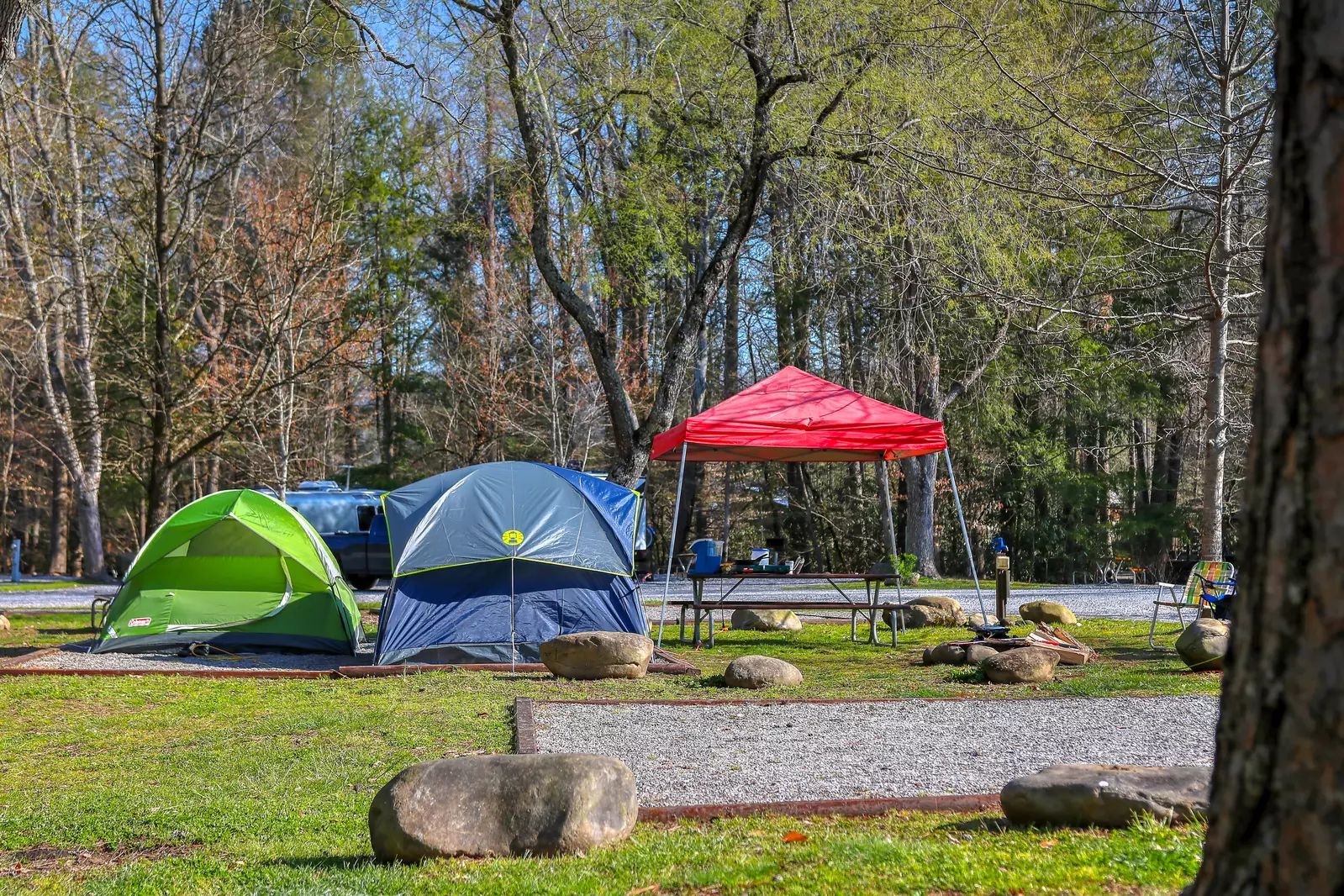 Tent camping at Greenbrier Campground