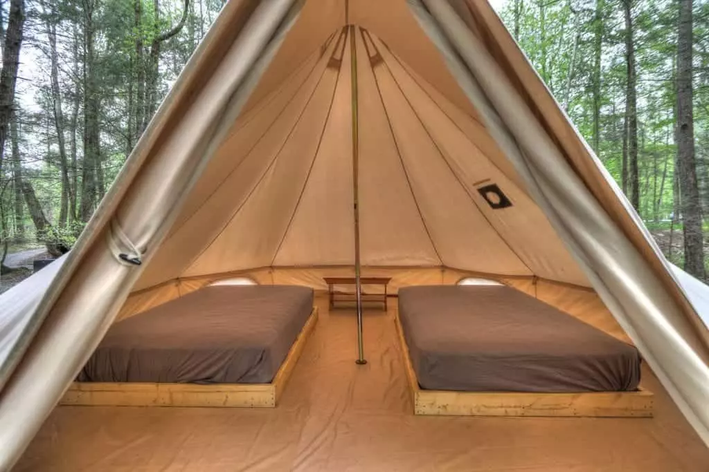 Bell tent at Greenbrier Campground