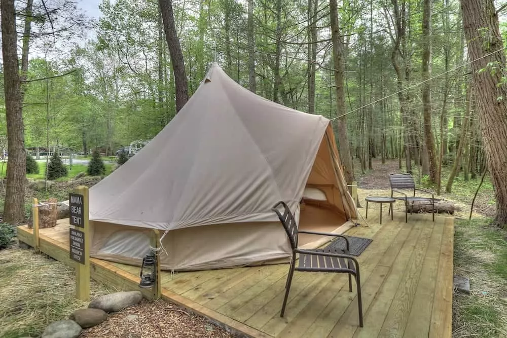 Bell tent at Greenbrier Campground