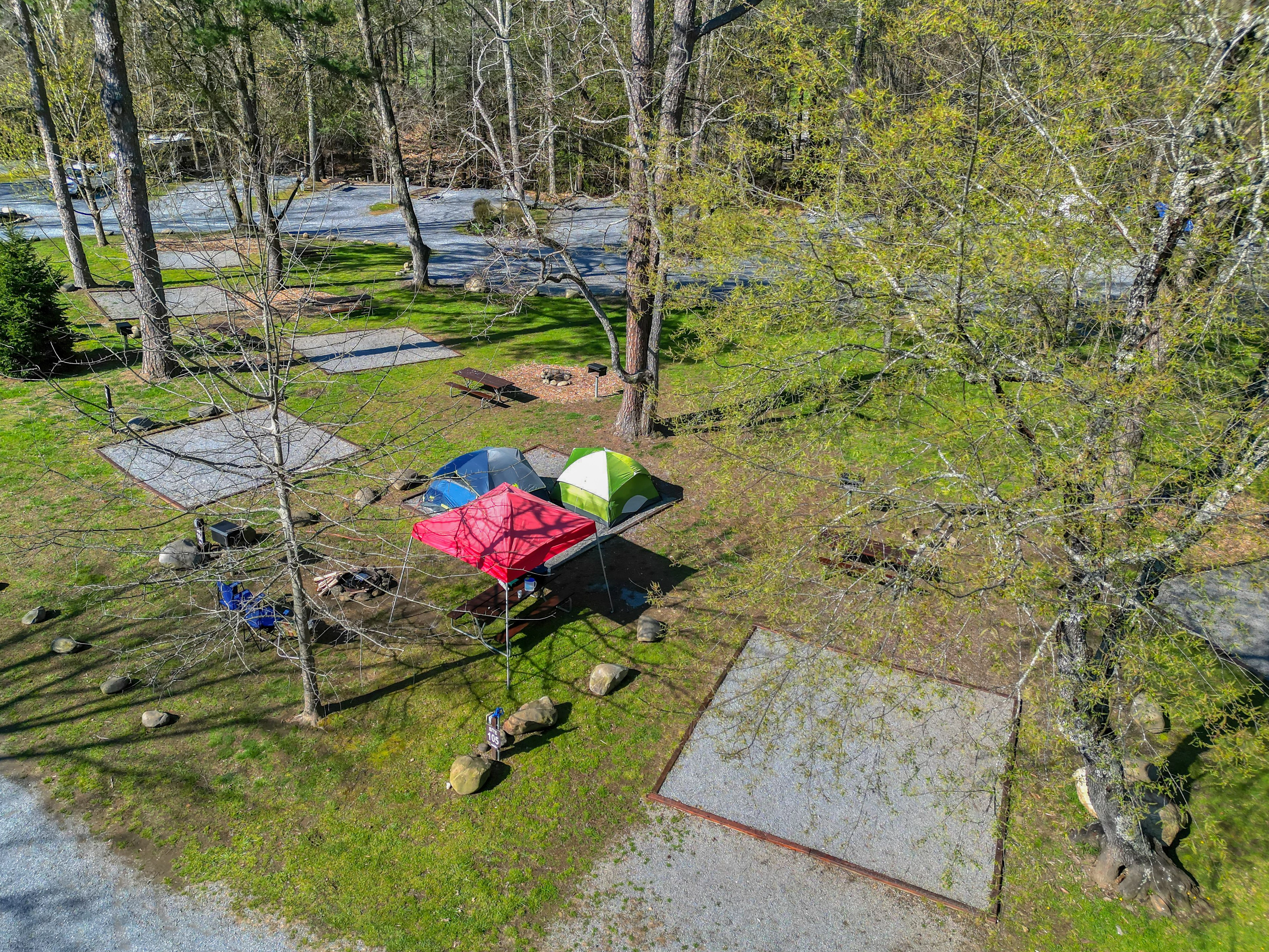 Tent camping at Greenbrier Campground