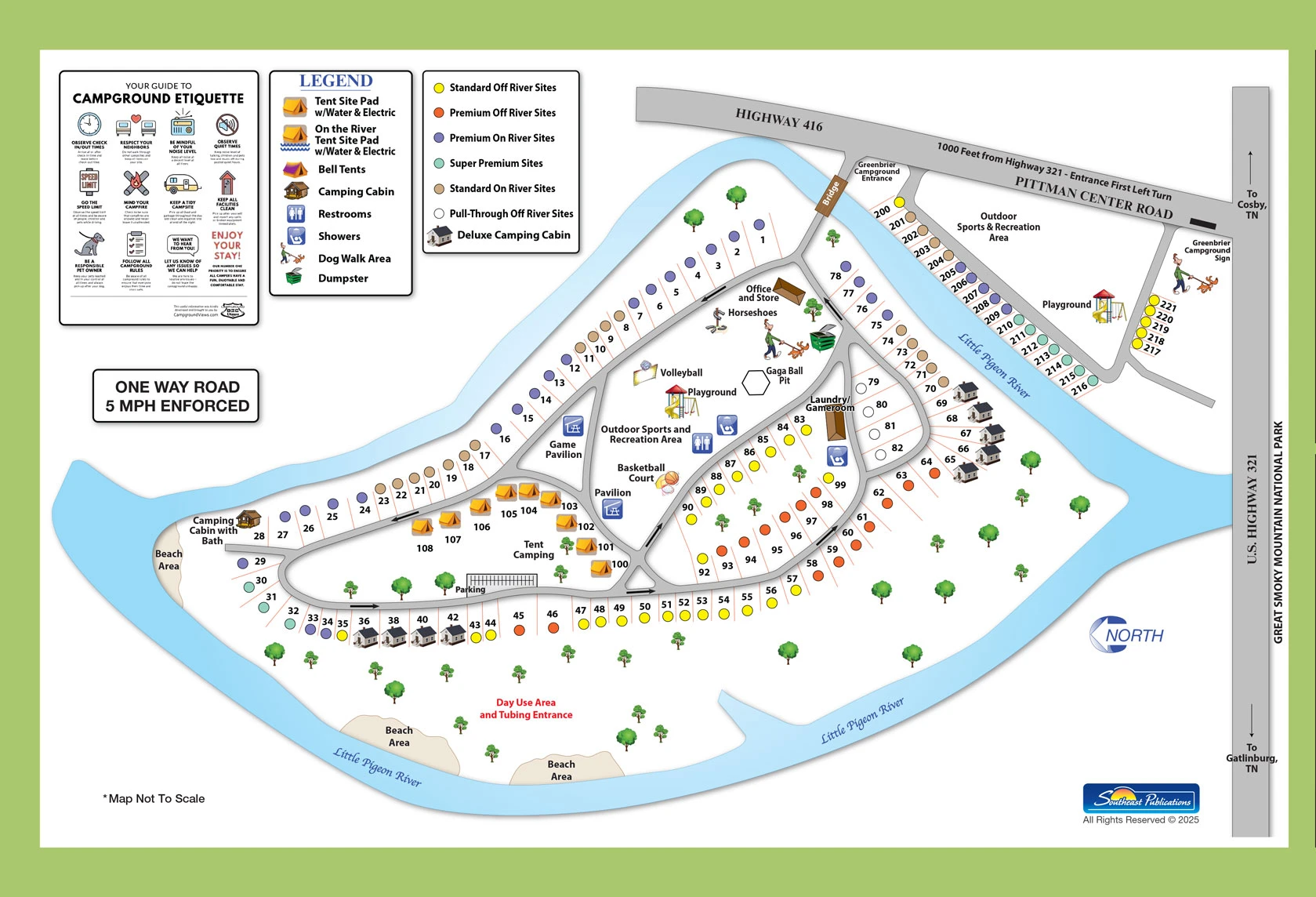 Greenbrier Campground 2026 map