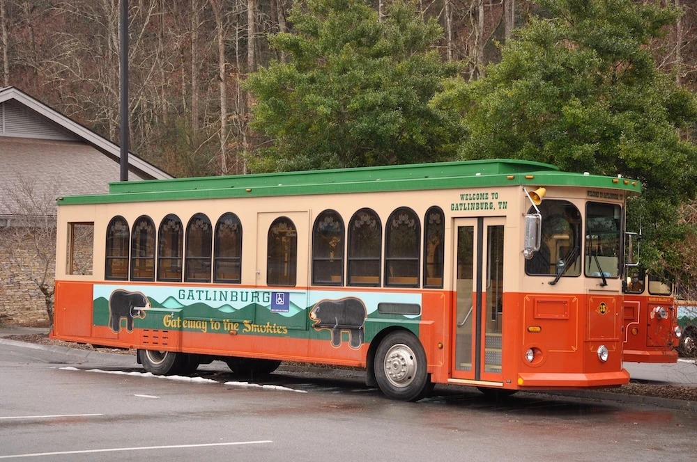 taking the Gatlinburg Trolley is a great way to avoid parking in Gatlinburg