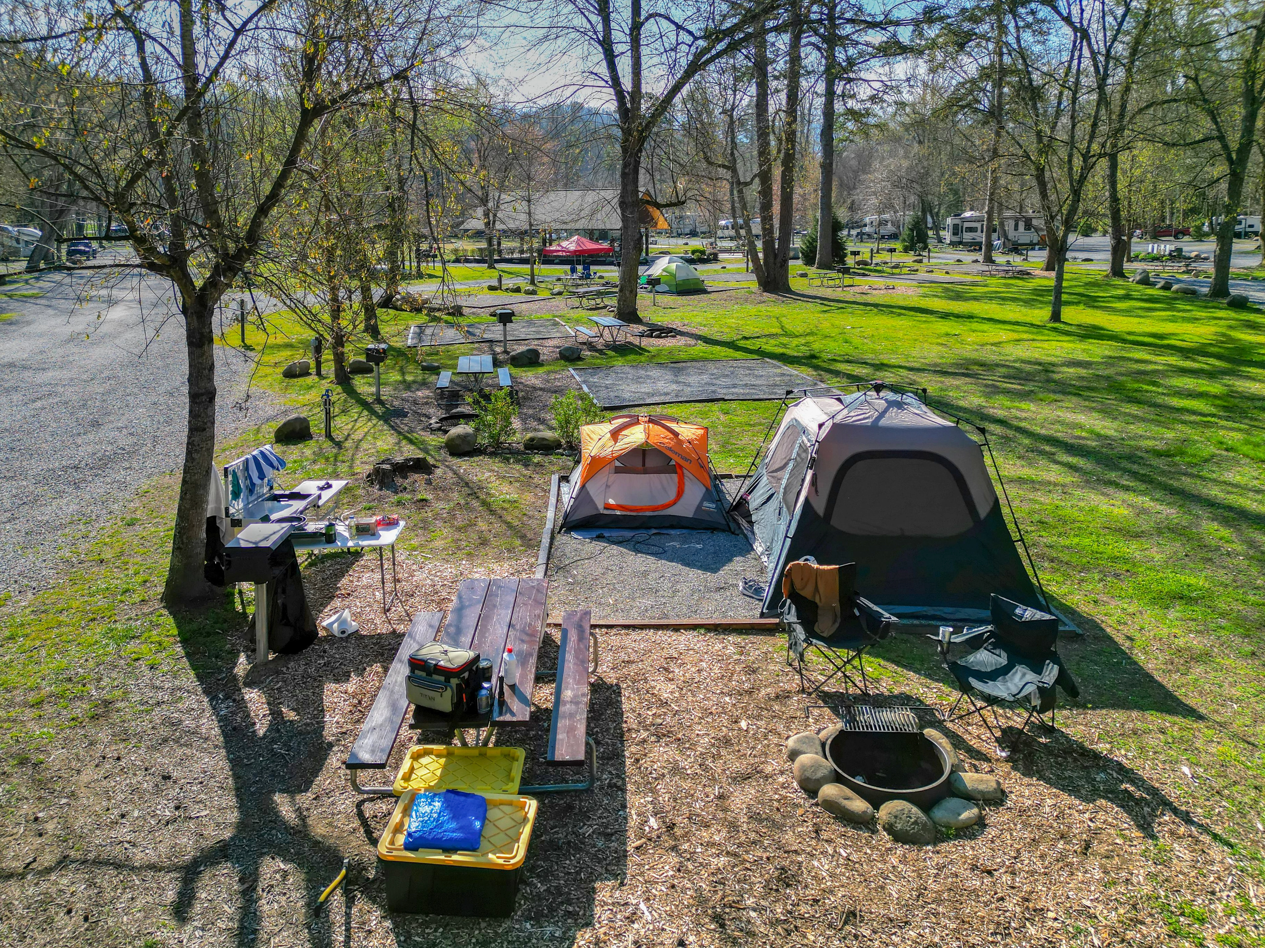 Tent camping at Greenbrier Campground